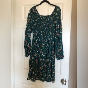 Floral smock dress size M Tall